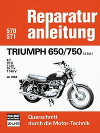 Triumph 650/750  (2Zyl.) ab 1963 - 6 T/ TR 6/ T 120/ TR 7V/ T140 V 